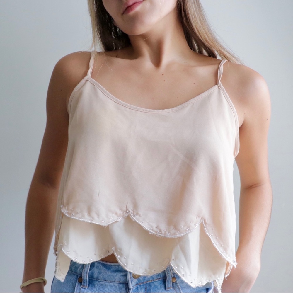 Costa Blanca cropped blush camisole